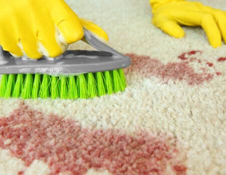 Person scrubbing blood during a Dead Body Cleanup in Merced, Berkley, Turlock, Fremont, Richmond, and Surrounding Areas