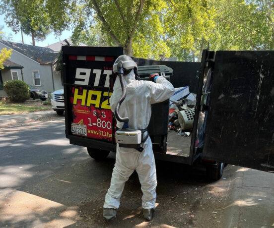 cleaning crew in the middle of a crime scene clean up in Roseville