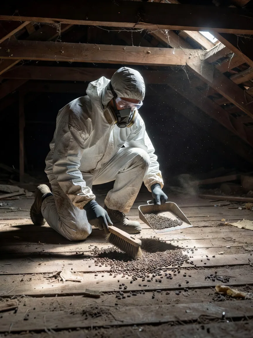 Professional Conducting Rodent Droppings Cleanup in a Lockeford, CA Attic
